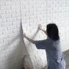 Stickers muraux 70 cm x 100 cm 3D autocollant imitation brique chambre étanche auto-adhésif bricolage papier peint pour salon TV toile de fond décor 231023