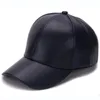 Ball Caps HATLANDER Classic Plain PU Baseball Cap Fashion Blank No Logo Leather And Hat For Men Women