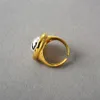 Fashion Niche Geometric Color Matching Open Ring With Unique European and American Trends Light Luxury Charm Jewelry