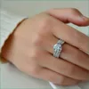 Cluster Rings S925 Sterling Silver VS1 Diamond Open Ring For Women Fine Wedding Bands 925 Jewelry Natural Gemstone Box