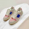 10a Top Designer Sneakers Dirty Casual Shoes Italy Sneaker Beige Butter Leather Brand Distessed Green Red Stripe Canvas Shoe Bi-Color Classic Trainer