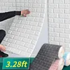 Adesivi murali 328 piedi lunghi 3D mattoni fai da te decorazioni autoadesive carta da parati impermeabile per la camera dei bambini camera da letto cucina casa 231023