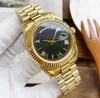 Mens Classic Gold Watch Data 41 mm Automatyczne zegarek mechaniczny Designer Projektant zegarek ze stali nierdzewnej Orologio di Lusso Luxury Business Watch