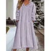 Robes décontractées 2023 Automne Élégant Mode Simple À Capuchon Couleur Unie Panneau À Manches Longues Tempérament Trajet Confortable Robe Pour Femme