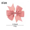 Hårtillbehör 2st 53 Färg Bow Hairn Pin For Girls Solid Ribbed Ribbon Hair Clip Fashion Accessory Children Headwear Daily Decoration