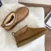 مصمم أحذية نسائية الثلج الشتاء الحذاء أستراليا UG Tasman Slippers Platform Ultra Mini Boots Fur Oganle