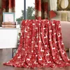 Couvertures de noël flocons de neige rouge polaire couverture maison canapé-lit décor noël flanelle couvertures léger chaud nouvel an cadeaux