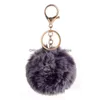 Party bevorzugt Key-Chain-Schwarz-Weiß-Creme-Farbe Plüsch Ball Durchmesser 8cm gefärbter Spitze imitieren Rex Rabbit Toy Accessoires Drop liefern Dhayk