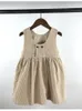 Girl Dresses Korean Version Baby Spring And Autumn Dress Fashionable Western Style Soft Corduroy Vest Doll Skirt