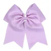 Girls Solid Ribbon Grosgrain Hair Bows clip With Elastic Hair Ties Bobbles Cheerleading Hair Accessories