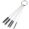 5 In 1 Pipe Cleaning Brush Keyring Keychain Multi-function Stainless Steel Straw Brush Cleaner for Sippy Cup Bottle and Tube SN4492