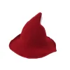 Top Halloween Witch Hat Diversified Along The Sheep Wool Cap Knitting Fisherman Hat Female Fashion Witch Pointed Basin Bucket