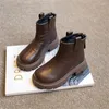 Boots Children's Shoes Leather Ankel 2023 Autumn Girls British Style Short Boys Fashion Single