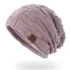 Winter Warm Knitted Chess Beanie Women Fashion Colors Loose Cap