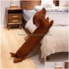 Almofada / Almofada Decorativa Almofada Amantes Decorativos Marrom Bonito Britânico Curto Legged Dachshund Dog Sofá Decoração Ano Presente Pelúcia Do Dhvoy