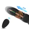 Manlig tryckande prostatas massager Trådlös fjärrkontroll Anal Plug Dildo Butt Plug Telescopic Cock Ring Sex Toys For Men