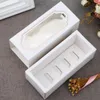 Present Wrap 30pcs Macaron Box för 5 Macaron Container Drawer Type Party Present Wrap Storage Cake Cookie Macaron Packing Box med Clear Window 231023