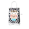 غلاف الهدية BD037 12PCS Cartoon Farm Animals Milk Cow Birthday Party Portable Tote Paper Return Acags Decors Dust Decors