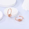 Boucles d'oreilles Deedate 925 en argent Sterling Rose doré classique Serpentine Multi cerceau boucle d'oreille mode bijoux faisant cadeau