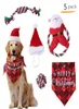 Nueva ropa para perros Suministros de Navidad Conjunto de trajes para mascotas Molar Cuerda de algodón Triángulo Toalla Decoración Ropa Juguete Combinación69641467998285