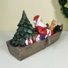 Decorazioni natalizie SAAKAR Canottaggio Statua di Babbo Natale Figurine decorative Interni Casa Soggiorno Accessori per il desktop Decorazione Oggetto da collezione 231023