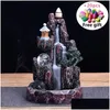 Fragrance Lamps Mountains River Waterfall Incense Burner Fountain Backflow Aroma Smoke Censer Holder Office Home Unique Craftsadd20 Otilq