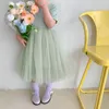 Mädchen Kleider Mädchen Kleid Western Stil Rückenfreie Kinder Kleidung Sommer Flauschigen Kurzarm Baby Prinzessin Tutu Für Kinder