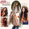 Synthetic Wigs V Part Hair Synthetic Curly Wave Clips in Hair Piece 3/4 Full Head Half Wig Straight Thick HairpieceL231024