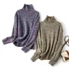 Kobiety swetry Masigoch Zagima zimowa lxuury Fancy Cashmere Turtleeck Sweater Knitwear