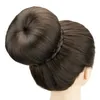 Syntetiska peruker soowee stor storlek hårklämma i flätad chignon donut rulle hårstycke bun scrunchies för kvinnor 231024