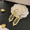 23ss Charm Orecchini con ciondolo in oro 18 carati Orecchini di design di lusso Design popolare di gioielli in stile vintage per le donne Orecchini celtici di lusso per la festa nuziale