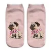 Kvinnors strumpor 3D -tryckning harajuku Loose Dog Animal Boat Print Cotton Blend Foot Accessories Unisex Toddler Girl