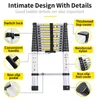 Enkele telescopische ladder/aluminiumlegering voor thuis tuin bouwgebruik/stabiele veiligheid multifunctioneel handig/bamboeladder EN131