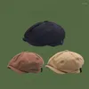 Berretti Cappello Maschio Britannico Primavera e Autunno Retro Spaper Bambino Berretto Donna Coreana Tendenza Letteraria Artista Berretto Nero Giapponese Regalo