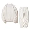 Damen Hoodies WAVLATII Frauen Weiß Streetwear Sweatshirts Sets Weiblich Grau Casual Übergroße Sportliche Hoody Tops Hosen Anzüge Für Junge WH2390
