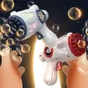 Другие игрушки Bubble Gun Toys Электрическое автоматическое мыло Ракетная стрела Создатели пузырей для портативных уличных детских подарков Светодиодная лампа Свадебная вечеринка ToyL231024