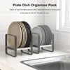 Kitchen Storage Dish Drying Rack Organizer Vertical Pan Racks For Cabinet Counter And Cupboard Space Saving