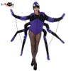 cosplay Eraspooky Deluxe Purple Web Cosplay Costume di Halloween per donna Costume adulto in pelliccia di ragno gotico Costume operato da animali