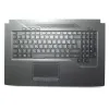 Laptop palmrestkeyboard para asus GL703GS-1A nova capa preta com retroiluminação rgb com touchpad gr alemão 90nr00e1-r31gr1 v170146bk1