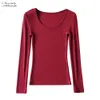 T-shirts en tricot pour femmes BRADELY MICHELLE Made Femmes Vêtements Tops Fit Casual Coton Élastique Solide O cou T-shirt à manches longues 231023