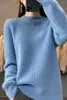 Women's Sweaters Cashmere Sweater For Women 100 Pure Round Neck Thickened Jumper Loose Base Cardigan