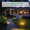 Decorações de jardim Solar Garden Flame Light 96LED Luzes Solares Ao Ar Livre Cintilação Tocha Decoração À Prova D 'Água Paisagem Gramado Lâmpada Caminho Iluminação 231023