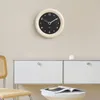 Wall Clocks 2023 Cream Style Round Clock Japanese Korean Living Room Home Decor Beige