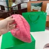 Sac de créateur pour femmes Teen Jodie fourre-tout Bottigas en cuir souple d'agneau véritable avec logo de luxe TEEN JODIE Weave sacs à bandoulière femmes en cuir de veau rose YNWSA