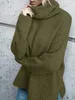 Women's Sweaters Womens Oversized Turtleneck Pullover Sweater Cable Knit Long Sleeve Jumper Tops