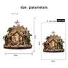 Muurstickers Kerst Decoratieve Sticker Jezus Kerstverhaal Kristallen boomkrans Glas Waterdichte decoratie 231023