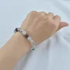 Bracelet à quartz en pierre naturelle de 8mm, cheveux noirs, pierres précieuses, pouvoir de guérison, perles d'énergie, pierre extensible élastique, perles rondes