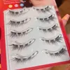 Faux cils 5 paires 3D vison chat yeux cils transparent tige extrémité allongée pleine bande vaporeuse volume maquillage faux 231024