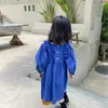 Robes d'automne pour filles, vêtements d'automne pour bébés filles, manches bouffantes, col carré, style Boho froncé, à volants, en coton, pour enfants de 3 à 8 ans