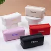 Cosmetic Bags Cases Personalized Embroidery Small Makeup Bag PU Leather Travel Pouch Toiletry for Women Portable WaterResistant 231024